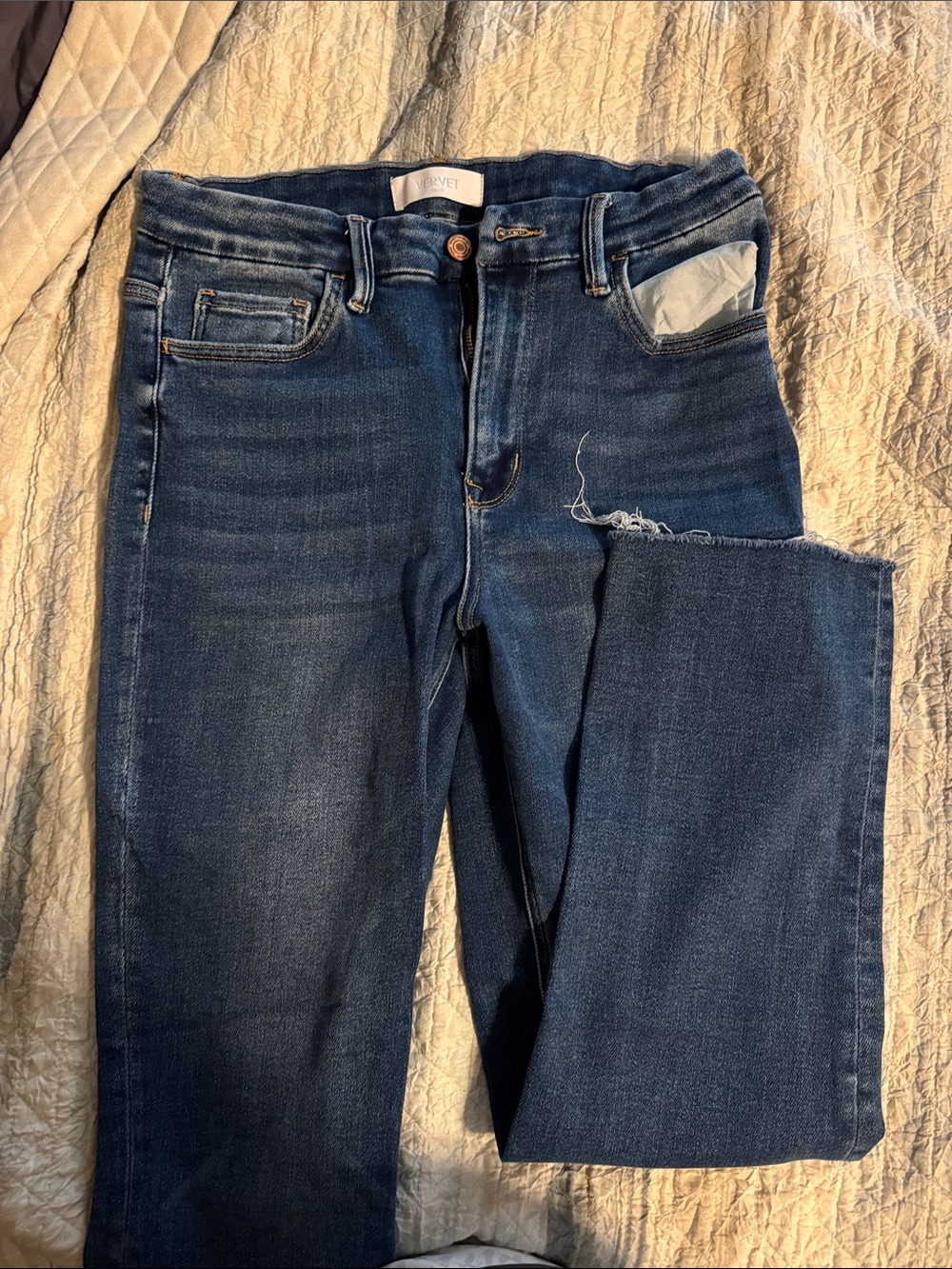 Straight Leg Women's Jeans in Dark Blue by Everet
